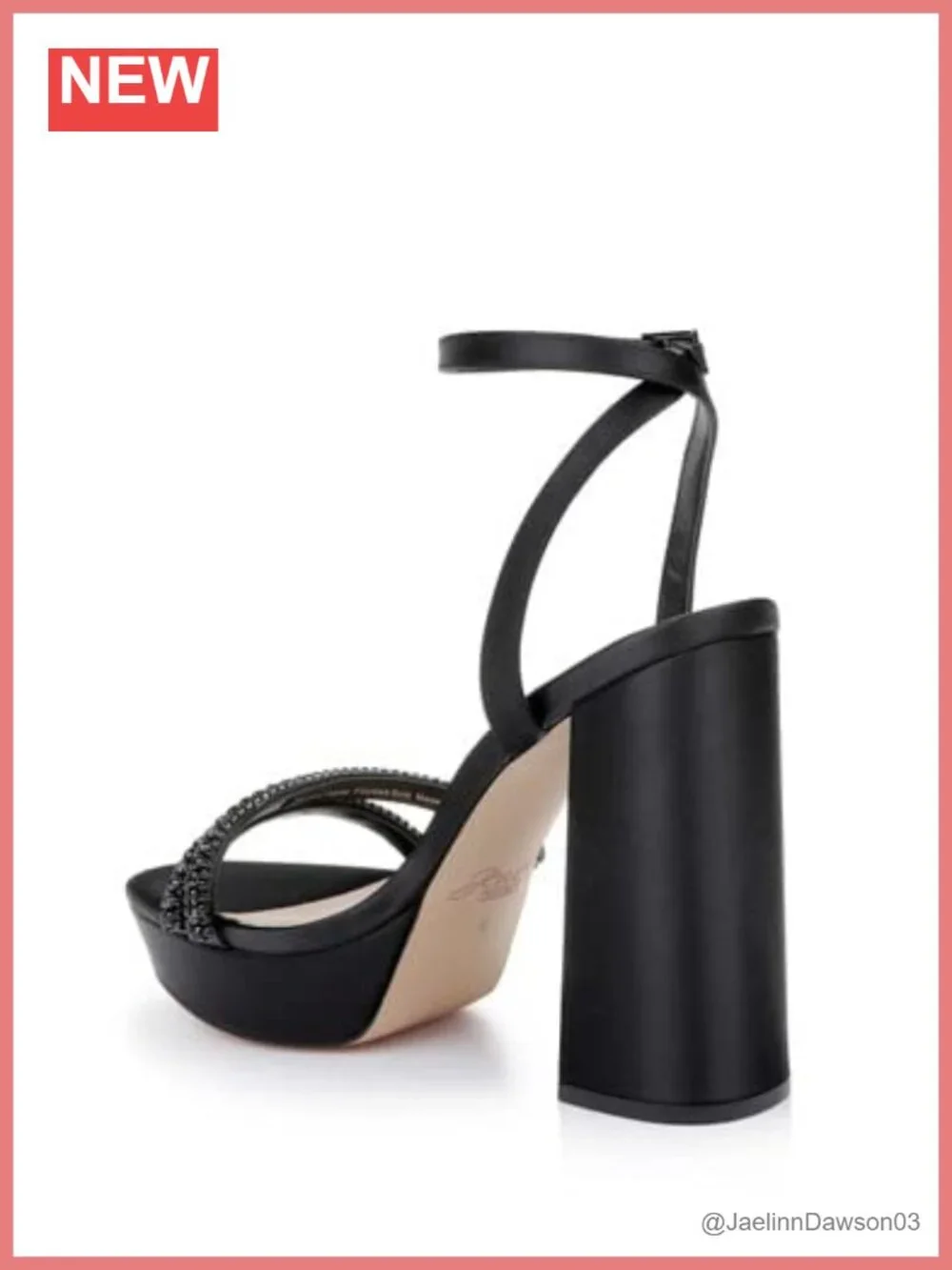 Gemstone Embellished Satin Platform Block Heel Sandals